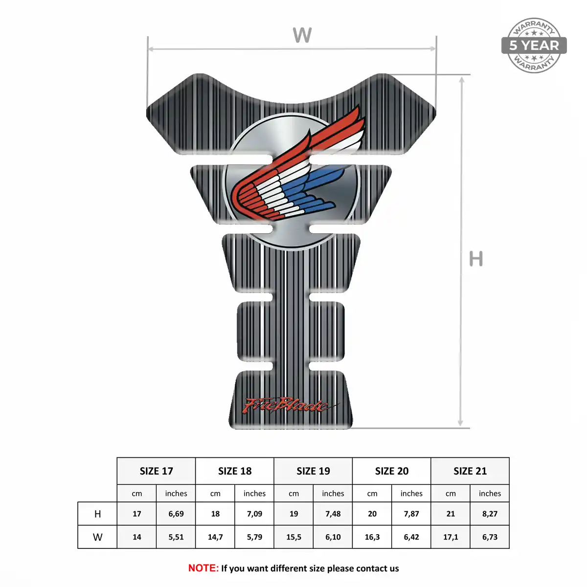 Honda Tank Guard Pads Opulent Line