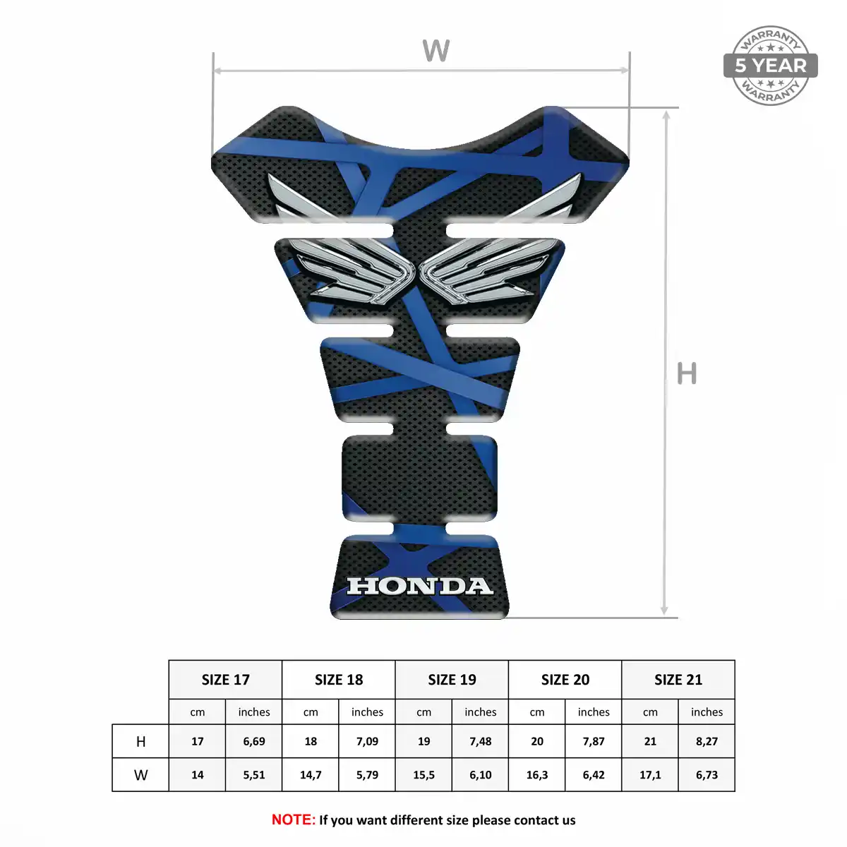 Honda Tank Guard Pads Prestige Line