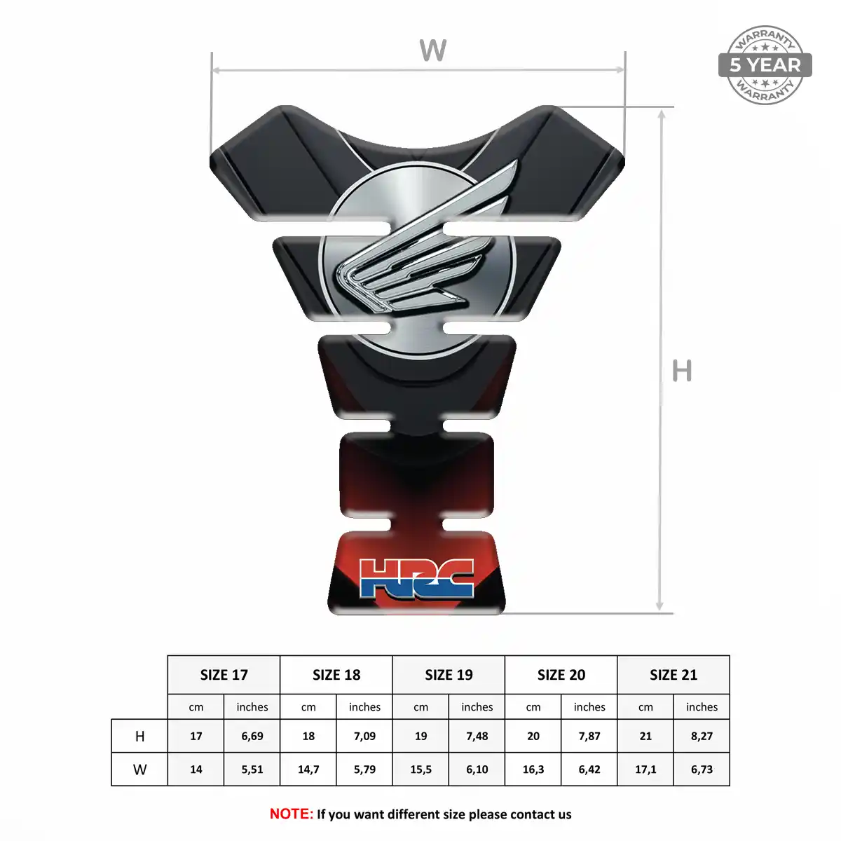 Honda Tank Guard Pads Resin Elite