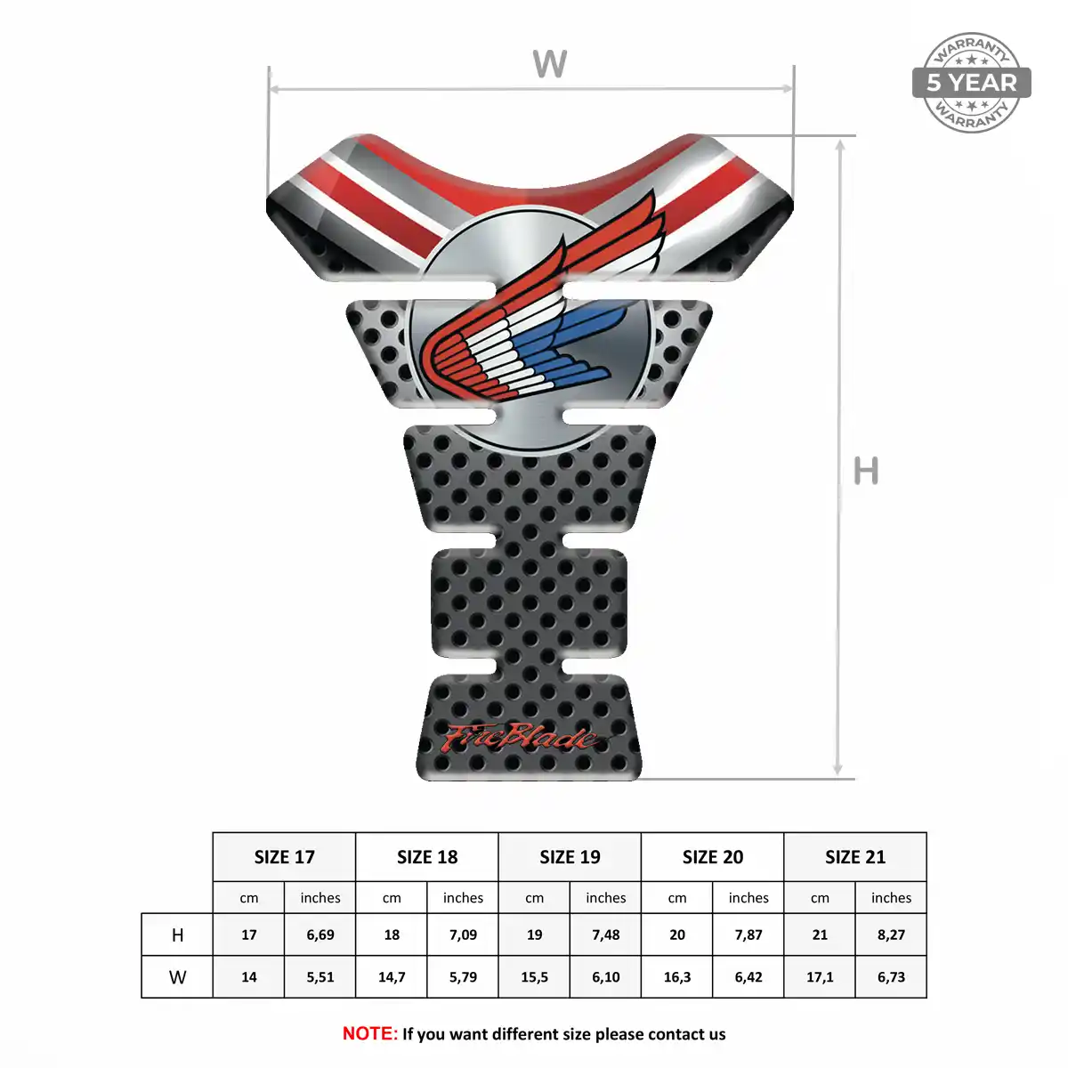 Honda Tank Guard Protector Elite Finish