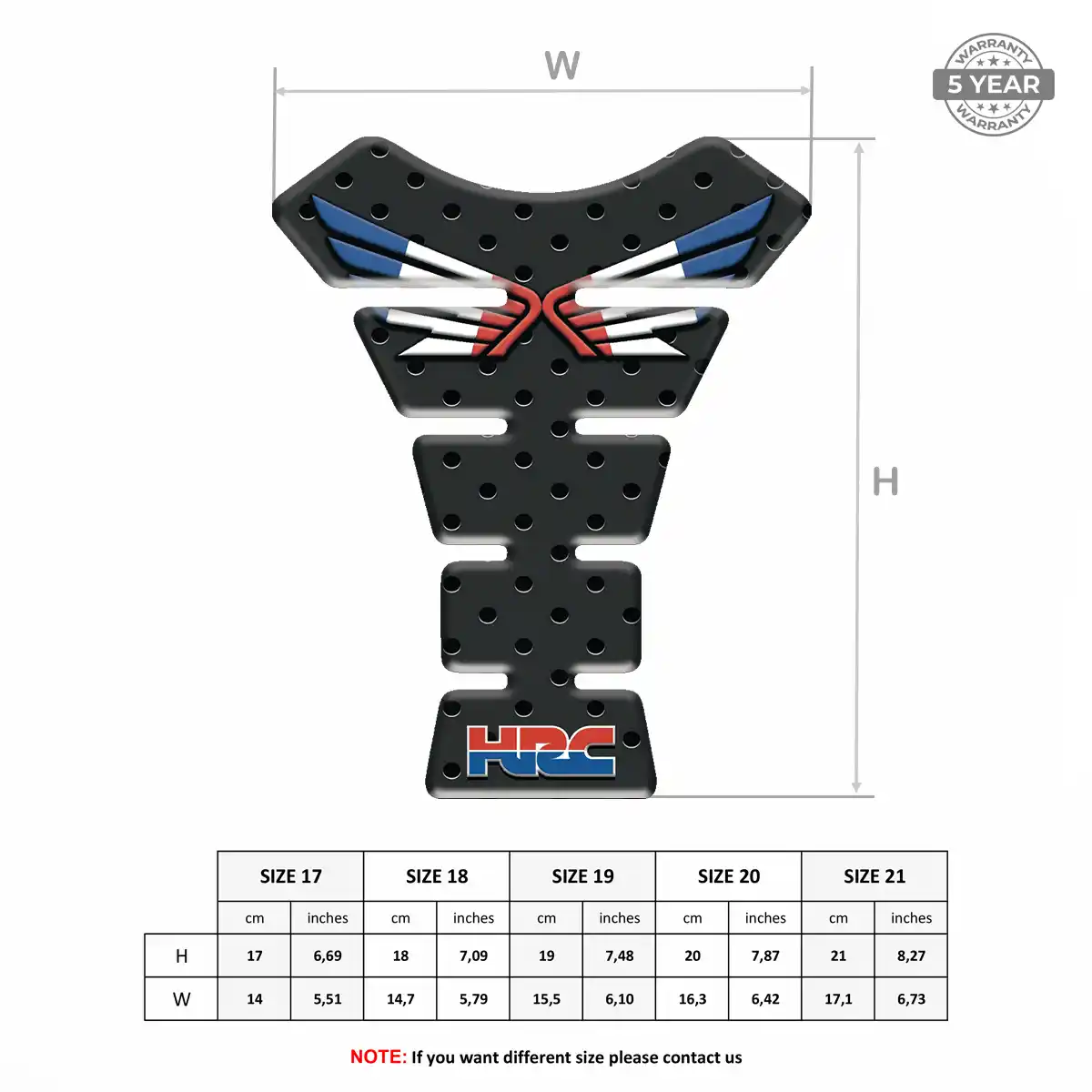 Honda Tank Guard Protector Motorbike Elite Finish