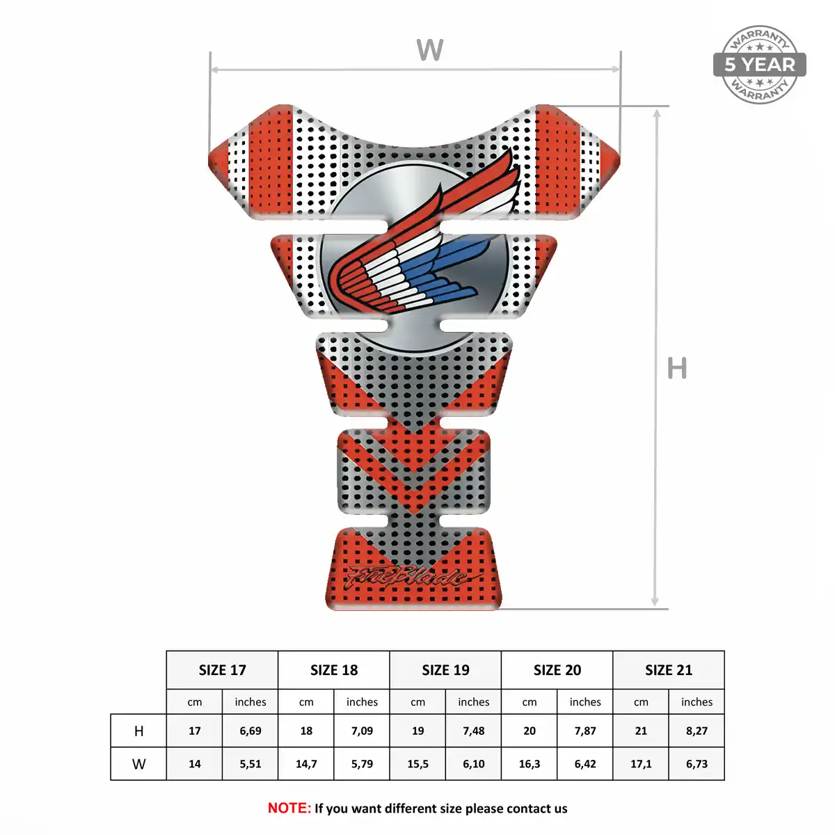 Honda Tank Guard Protector Motorbike Noble Edition