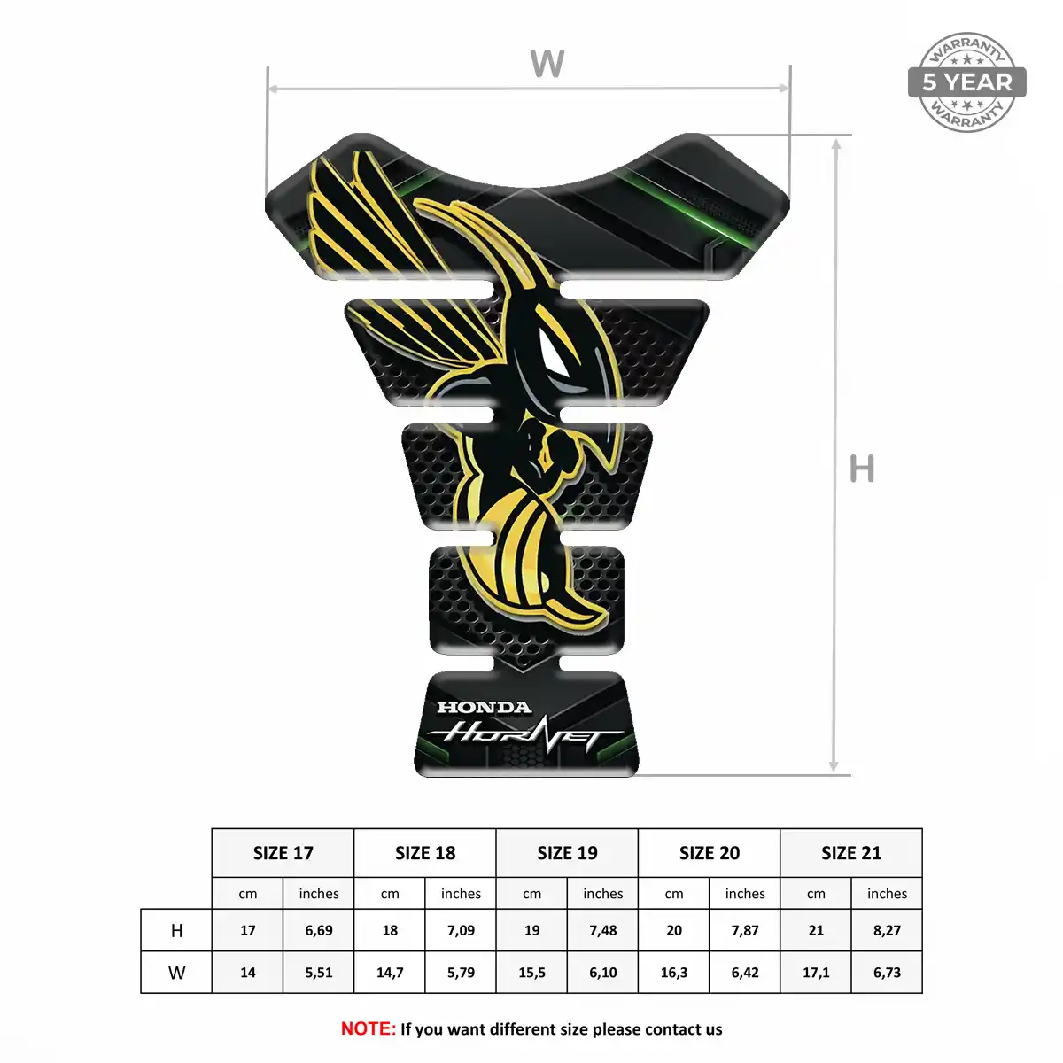 Honda Tank Guard Protector Motorbike Opulent Line