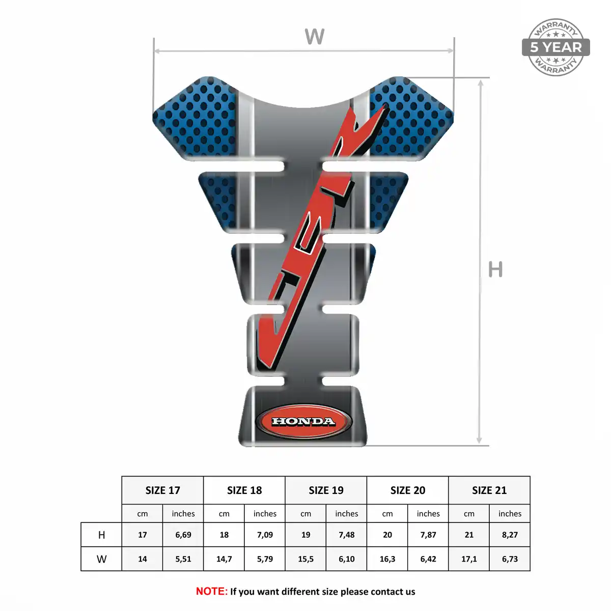 Honda Tank Guard Protector Motorbike Refined Design