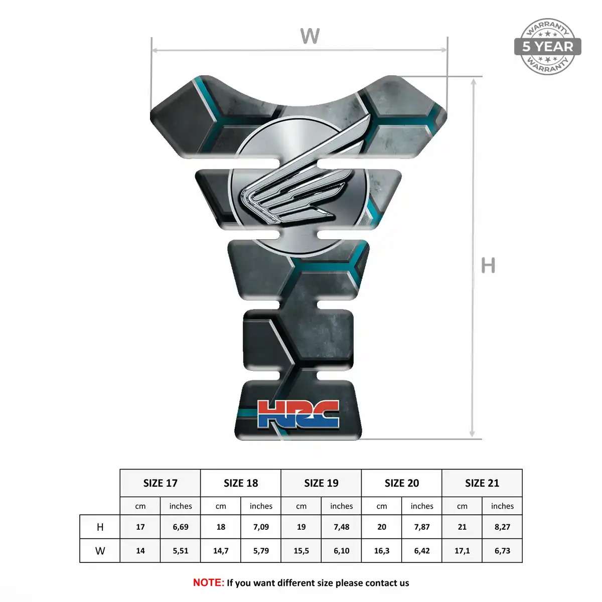 Honda Tank Guard Protector Motorcycle Elite Edition