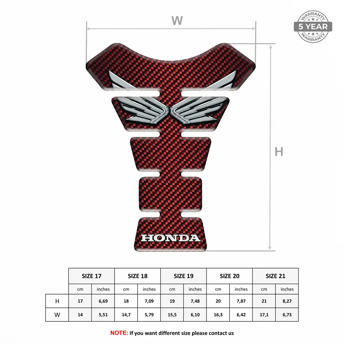 Honda Tank Guard Protector Motorcycle Opulent Line