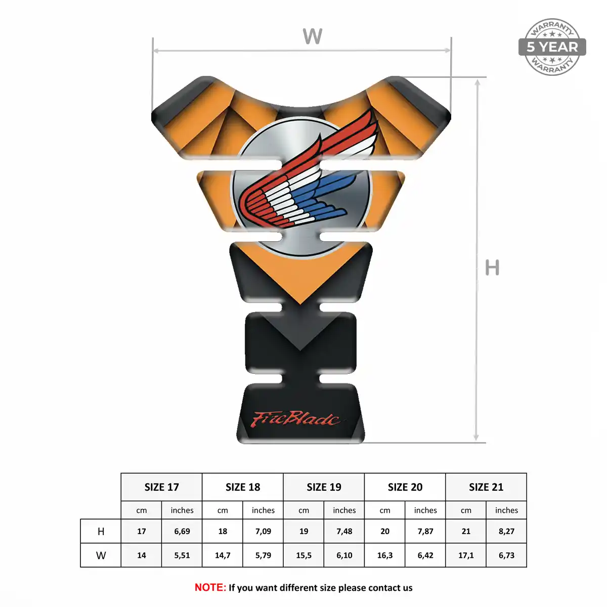 Honda Tank Guard Protector Motorcycle Prestige Line