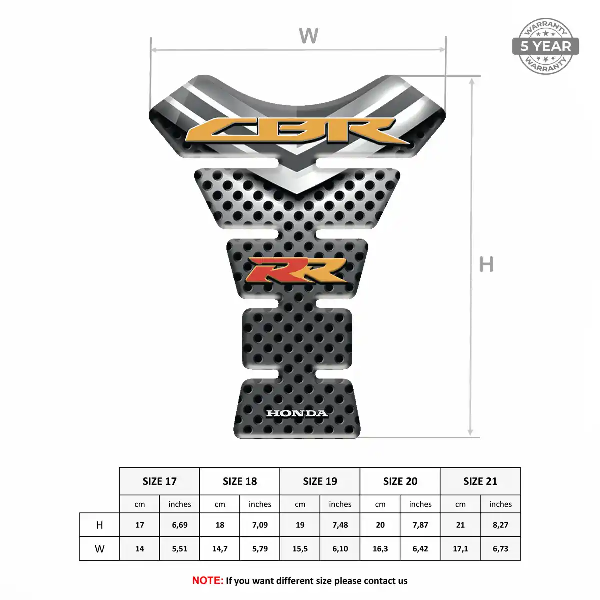 Honda Tank Guard Protector Motorcycle Resin Elite