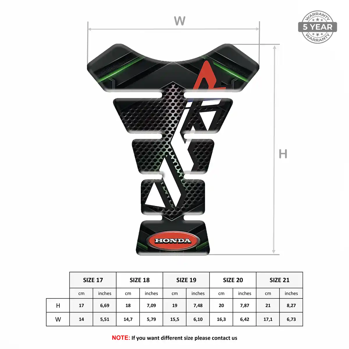 Honda Tank Guard Protector Motorcycle Signature Grade