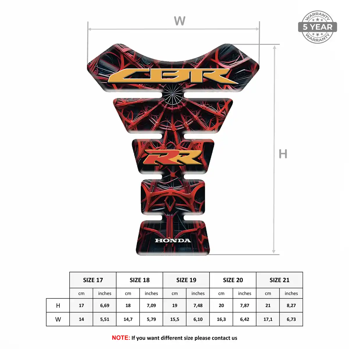 Honda Tank Guards Motorbike Resin Luxe