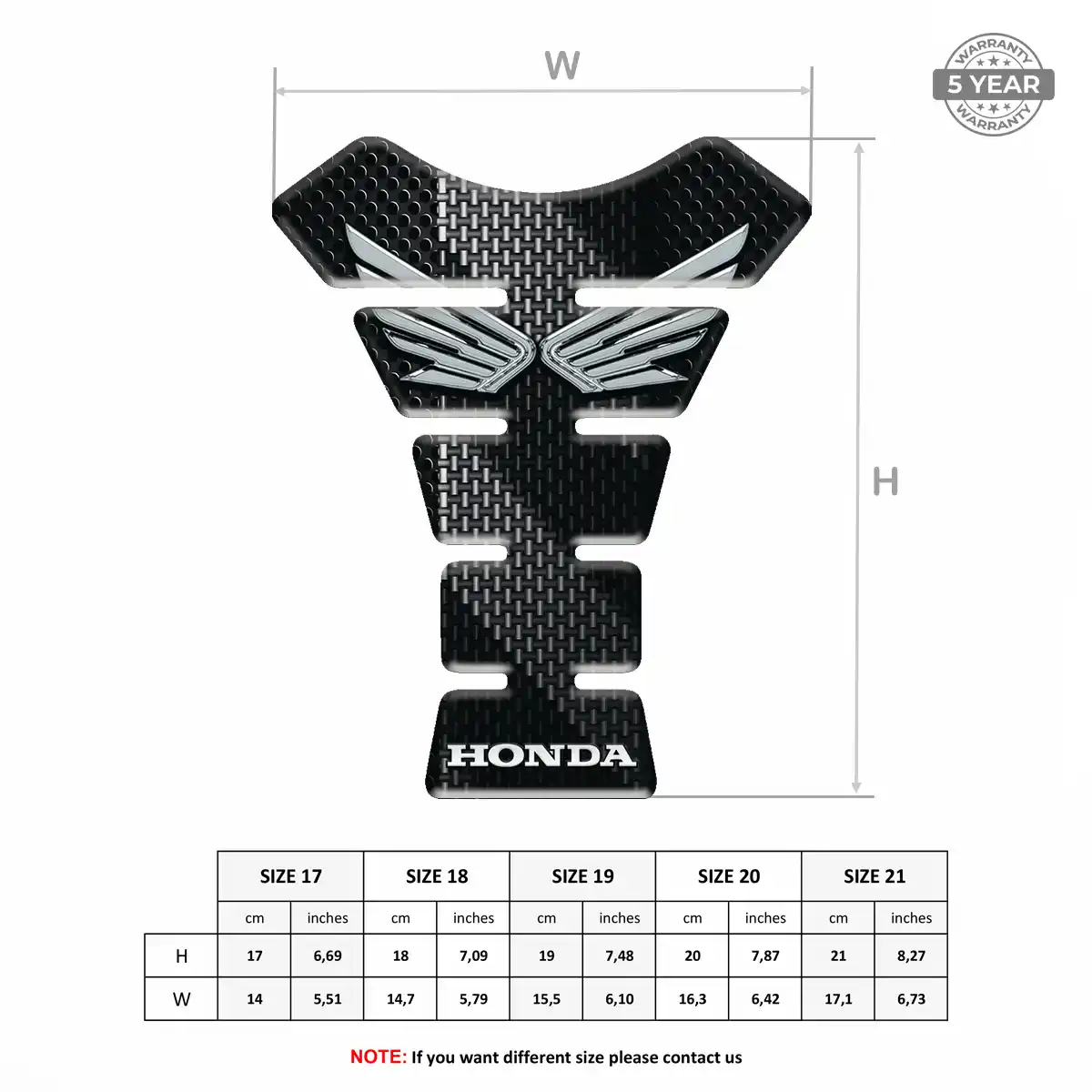 Honda Tank Guards Motorcycle Resin Elite