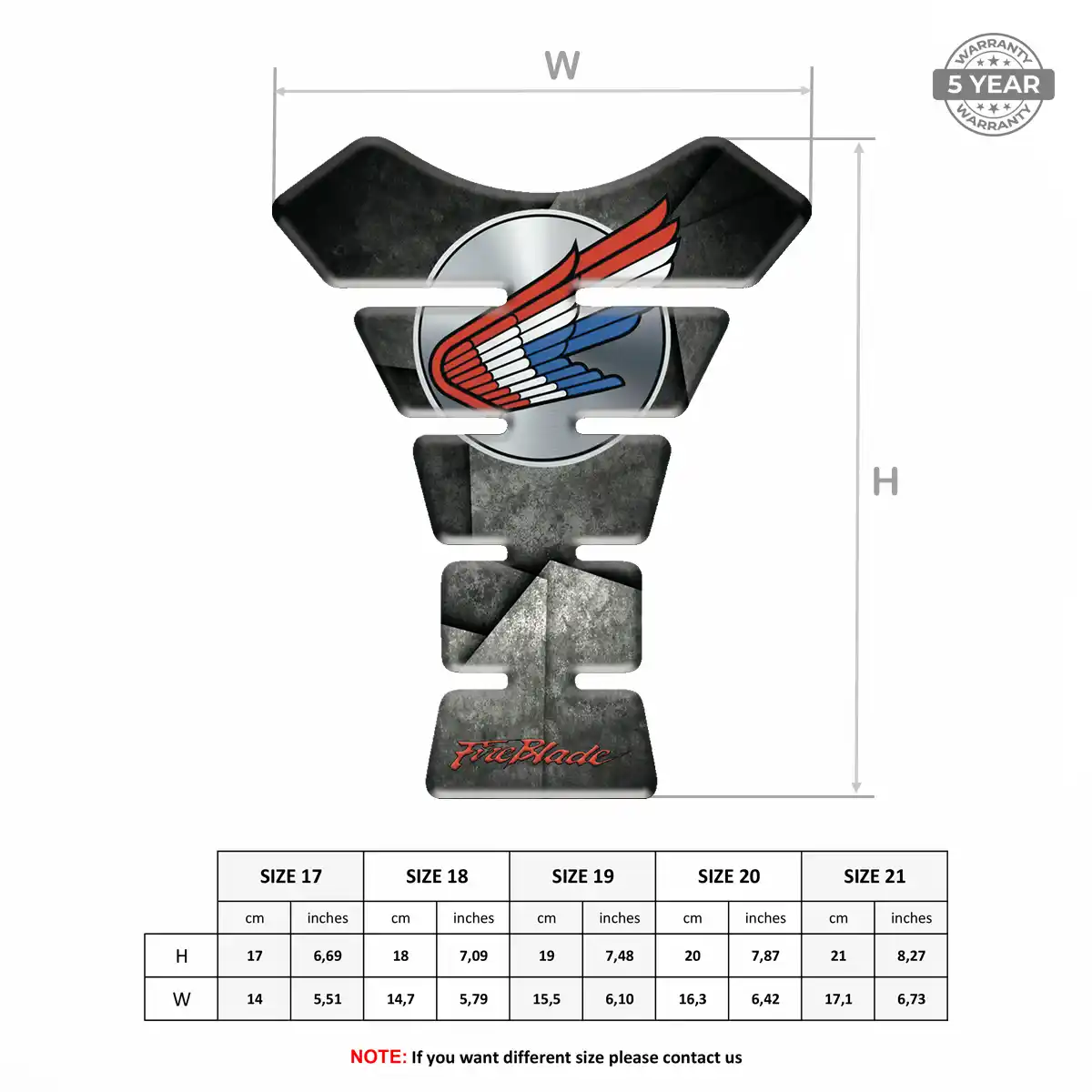 Honda Tank Knee Pad Elite Finish