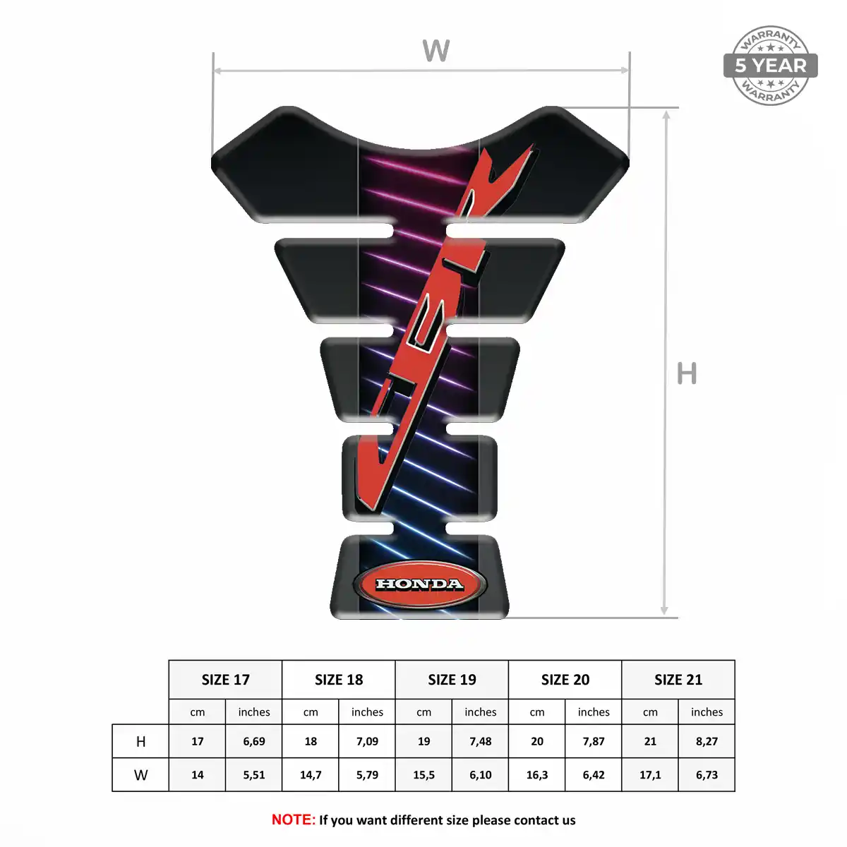 Honda Tank Knee Pad Resin Elite