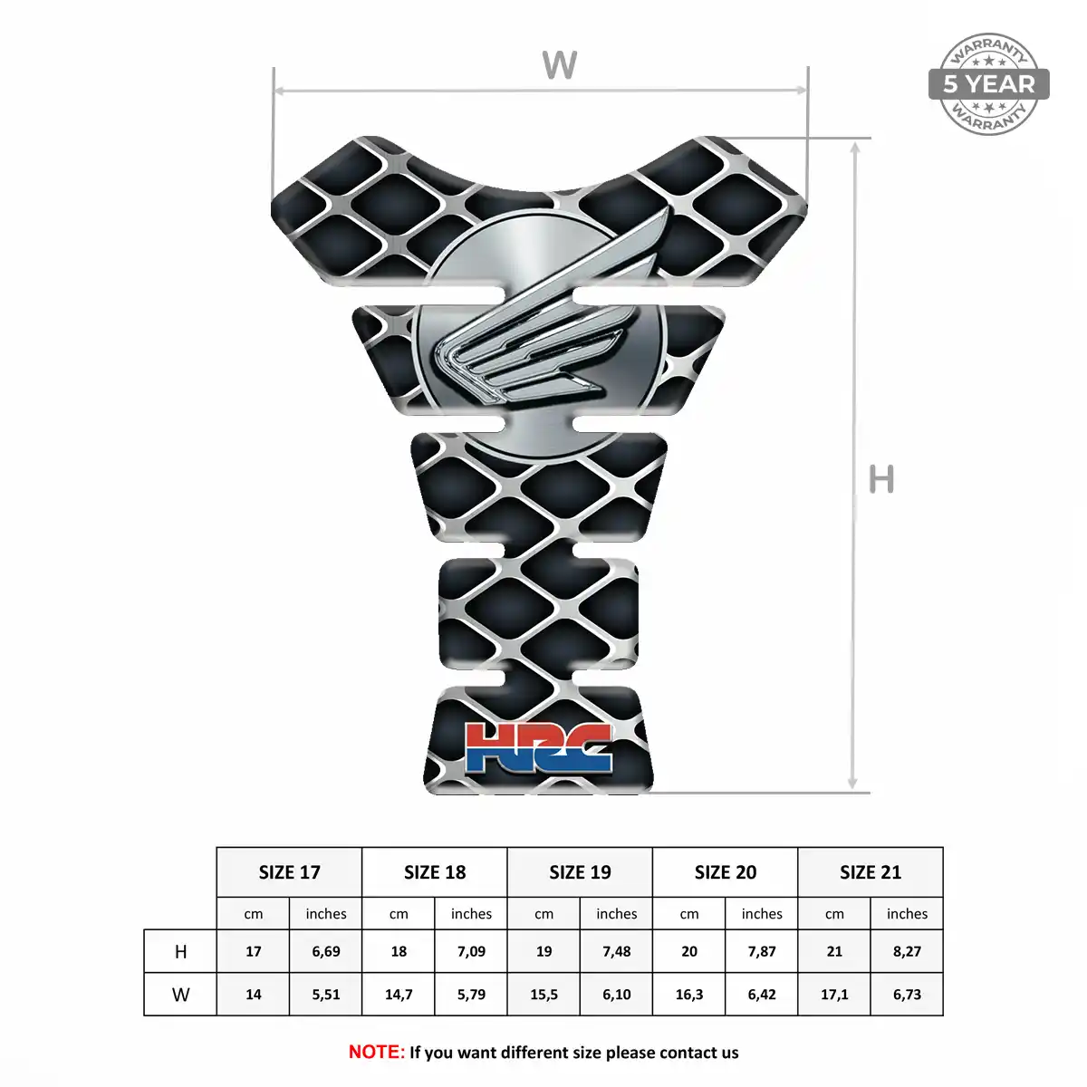 Honda Tank Knee Pad Sleek Style