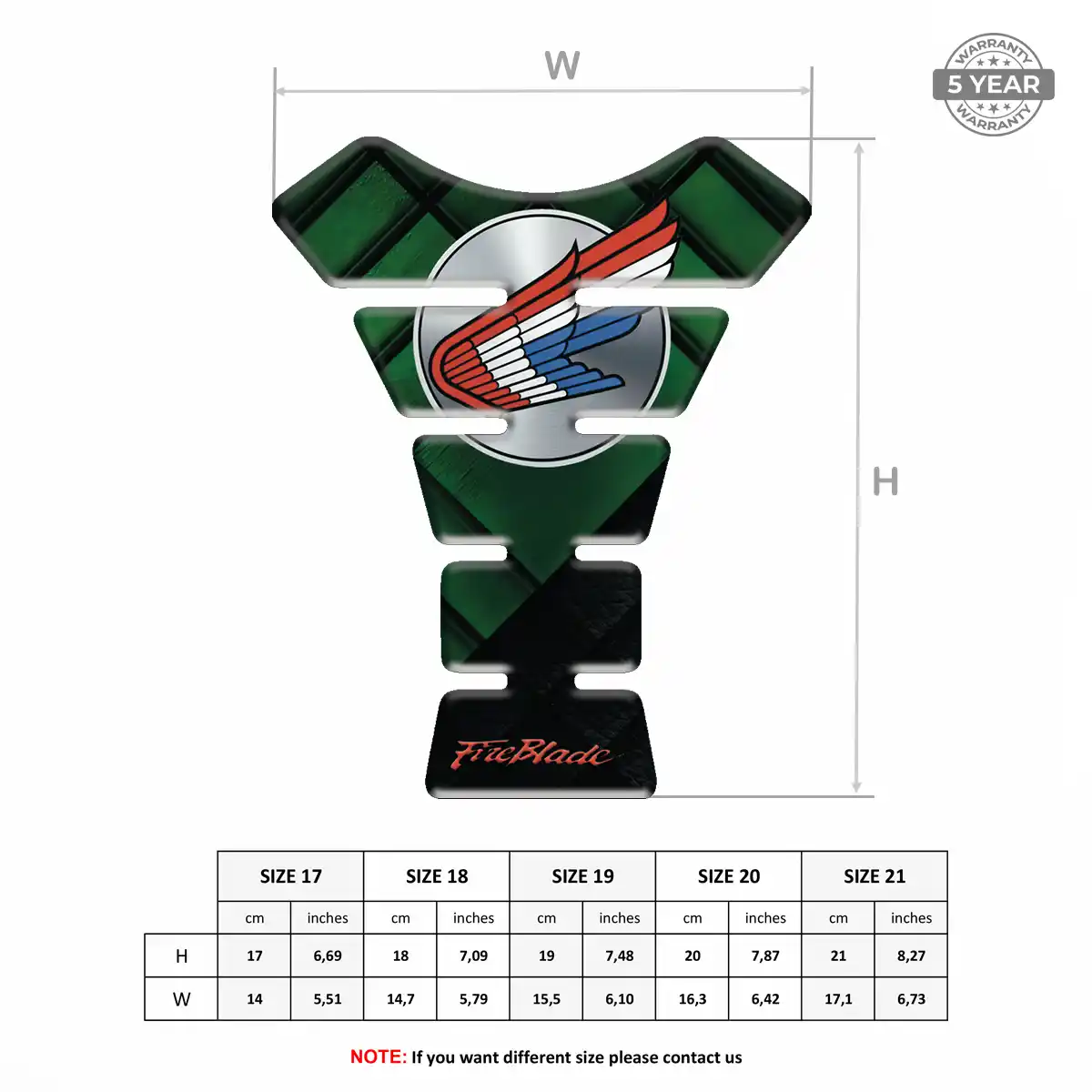 Honda Tank Pad Fuse Motorbike Opulent Line