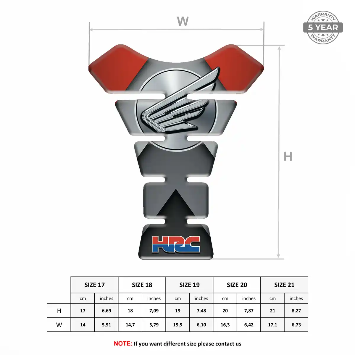 Honda Tank Pad Fuse Motorbike Signature Grade