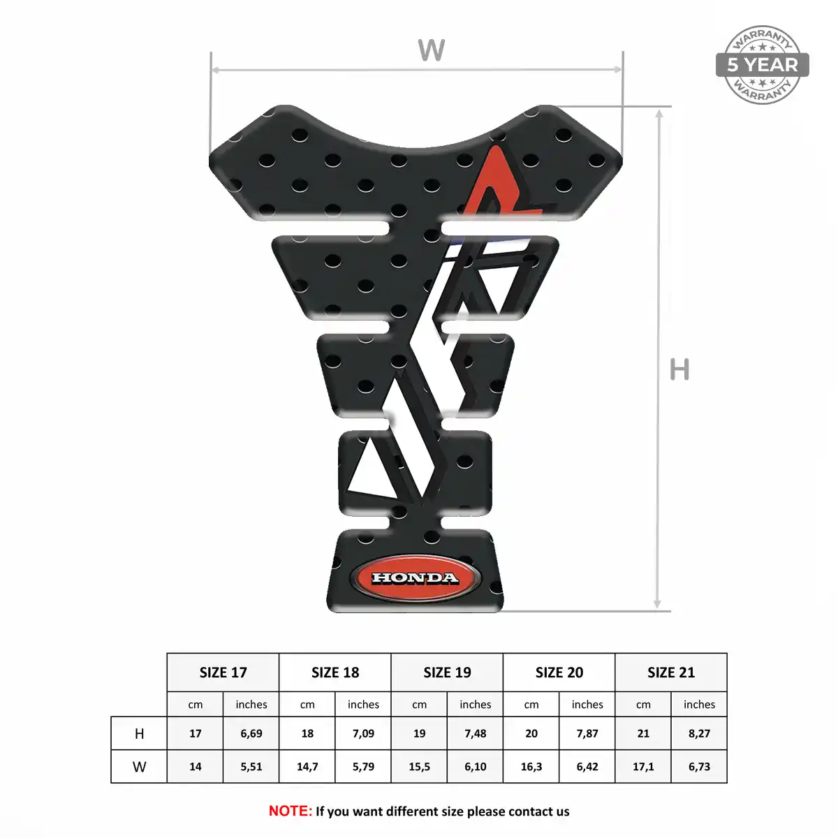 Honda Tank Pad Fuse Motorcycle Prestige Line