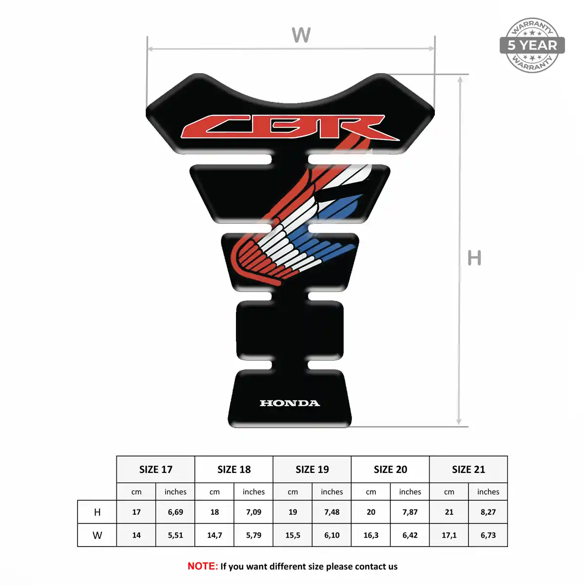 Honda Tank Pad Fuse Resin Elite