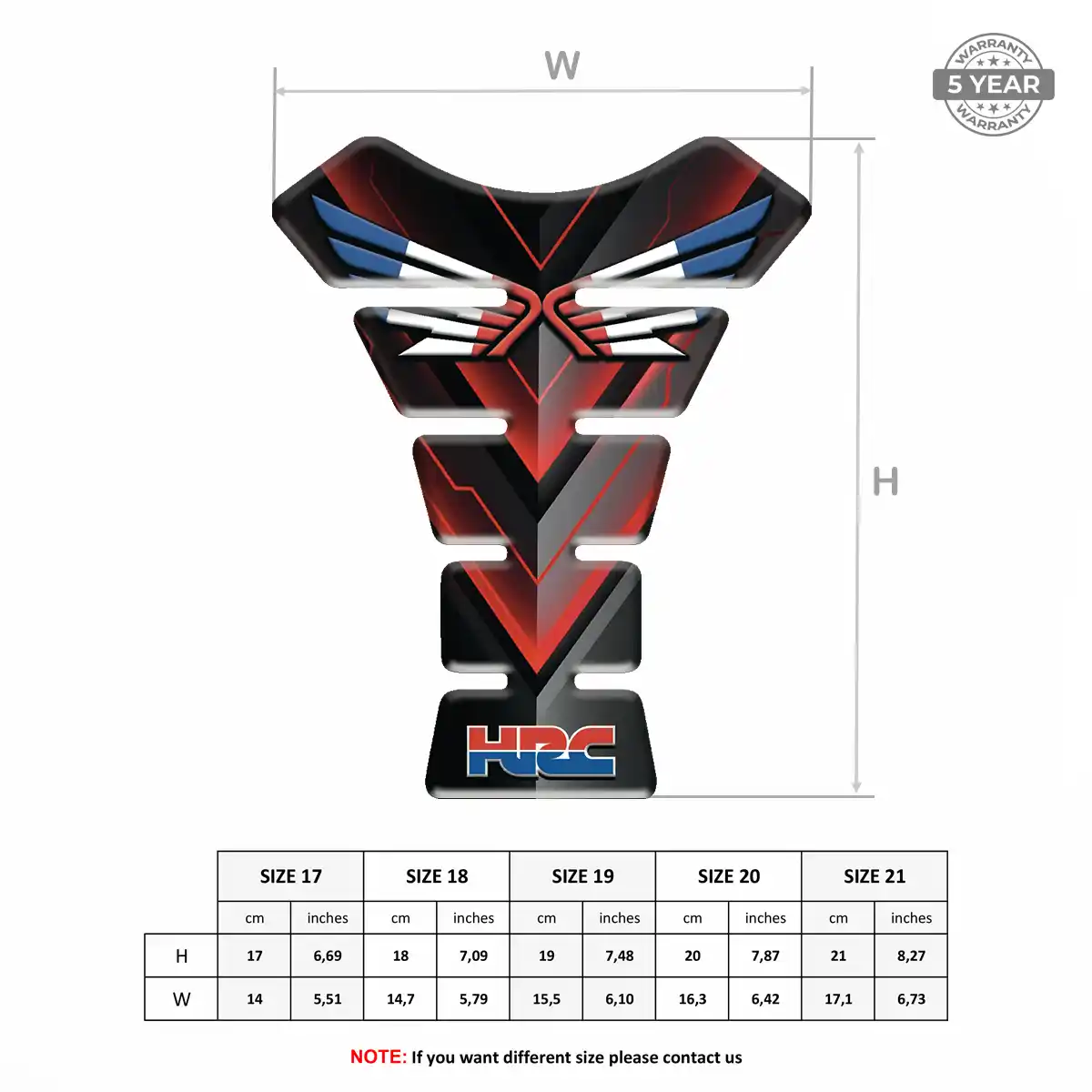 Honda Tank Pad Fuse Sleek Style