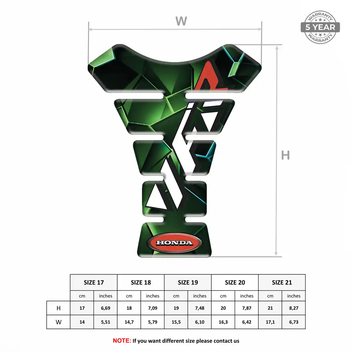 Honda Tank Pad Guard Deluxe Edition