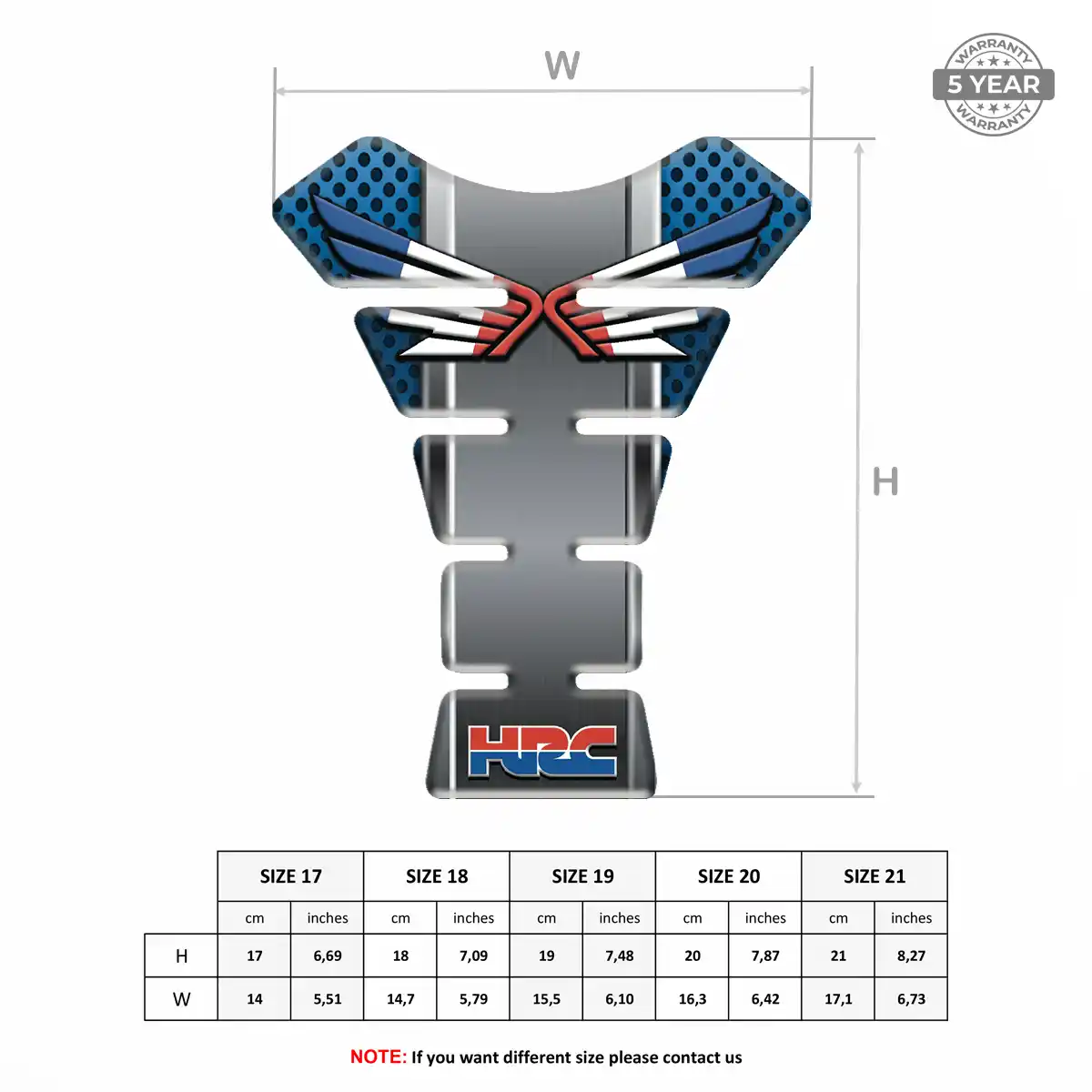 Honda Tank Pad Guard Motorbike Deluxe Edition