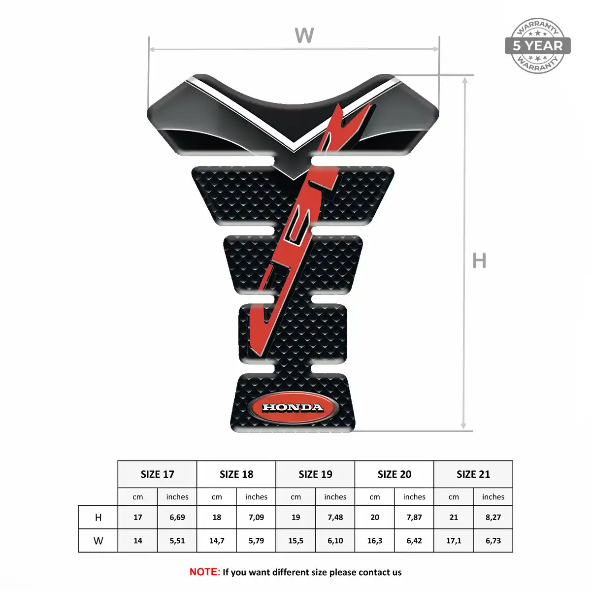 Honda Tank Pad Guard Motorbike Prime Quality