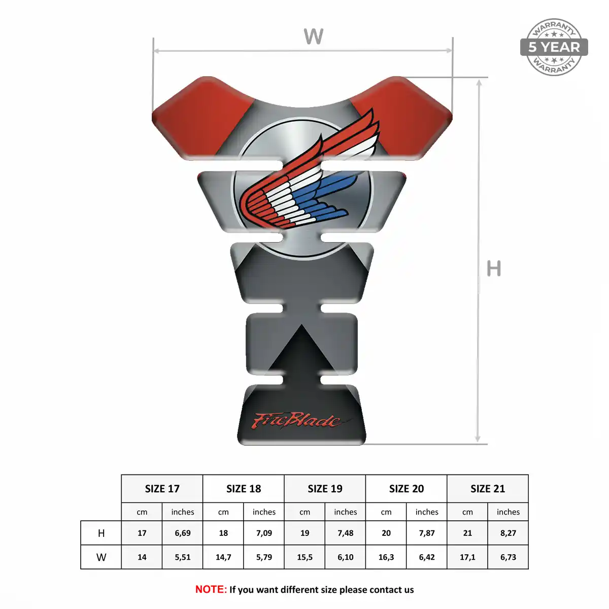 Honda Tank Pad Guard Motorbike Refined Design