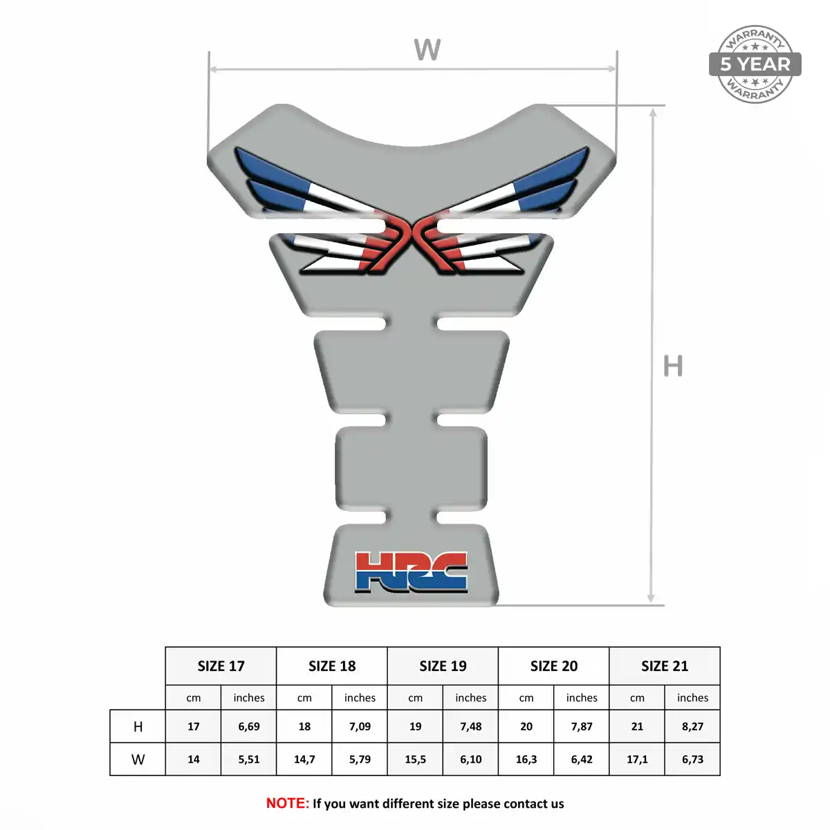 Honda Tank Pad Guard Motorbike Resin Luxe