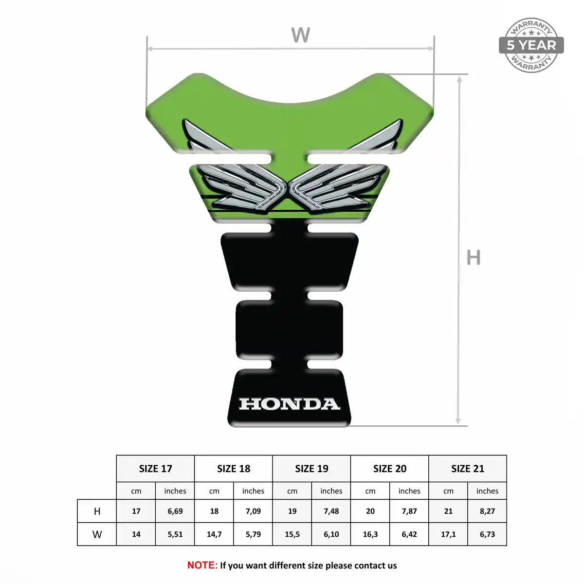 Honda Tank Pad Guard Motorbike Signature Grade