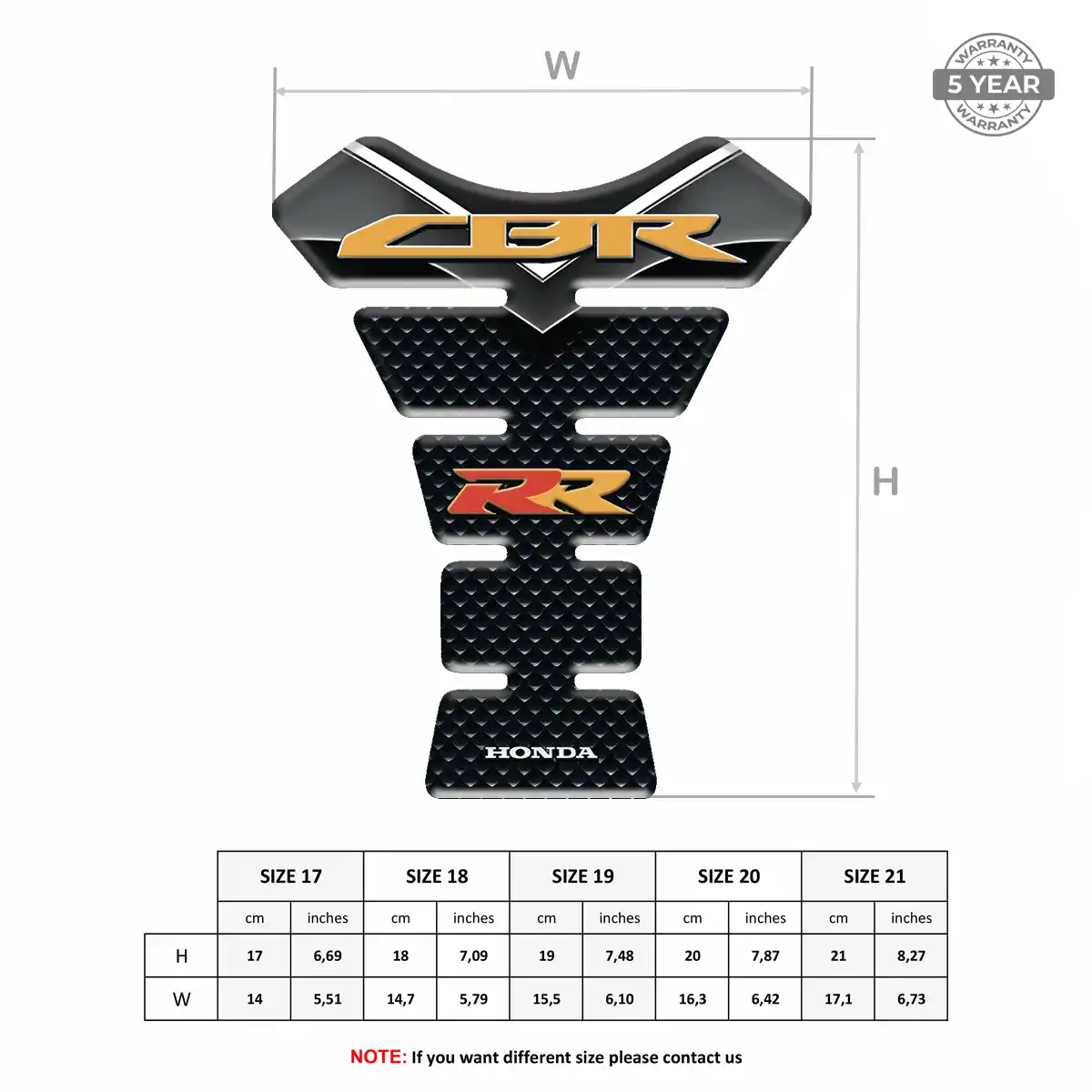 Honda Tank Pad Guard Motorcycle Prestige Line