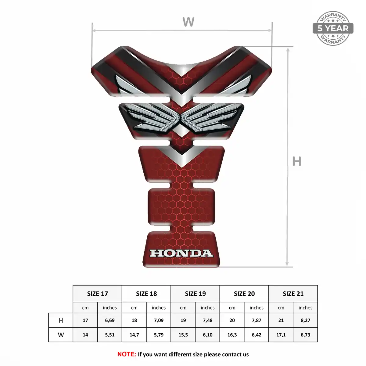 Honda Tank Pad Guard Motorcycle Prime Quality