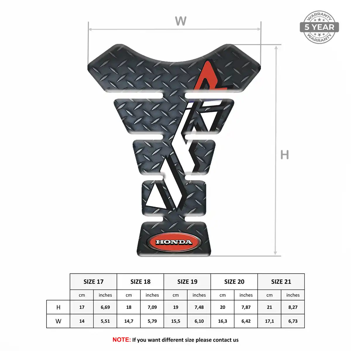 Honda Tank Pad Guard Motorcycle Refined Design