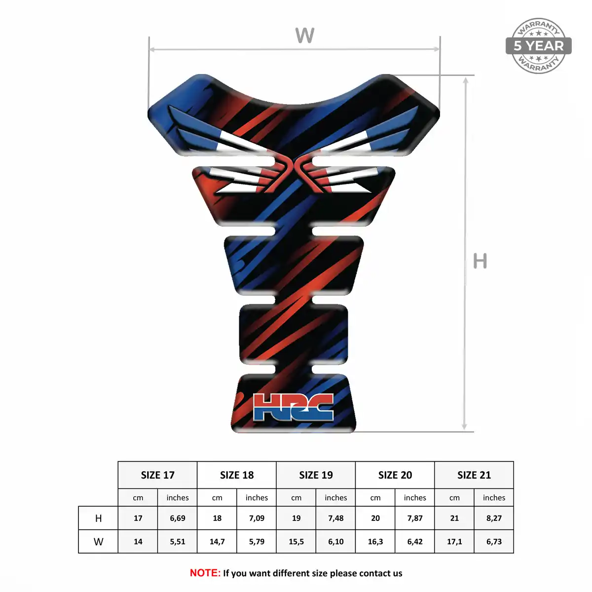 Honda Tank Pad Guard Motorcycle Resin Luxe