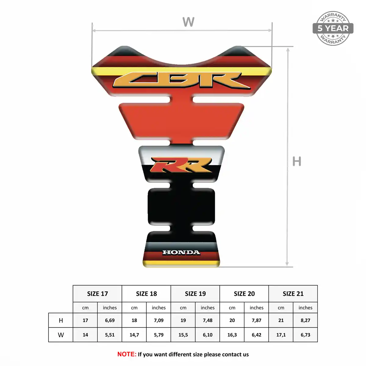 Honda Tank Pad Guard Motorcycle Signature Grade