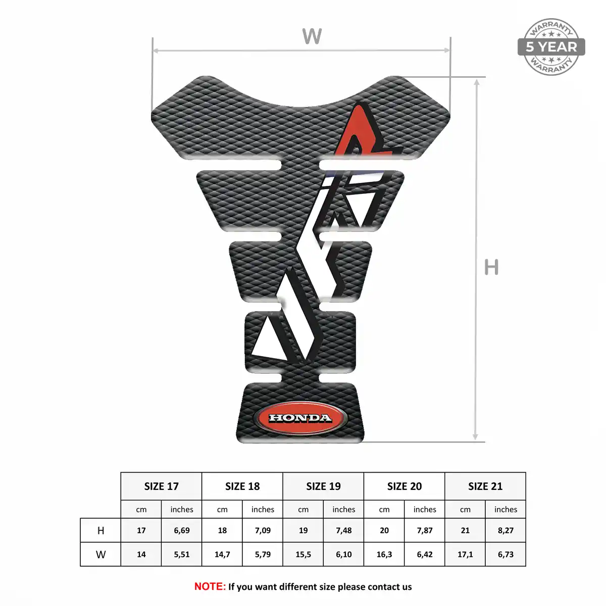 Honda Tank Pad Motorbike Refined Design