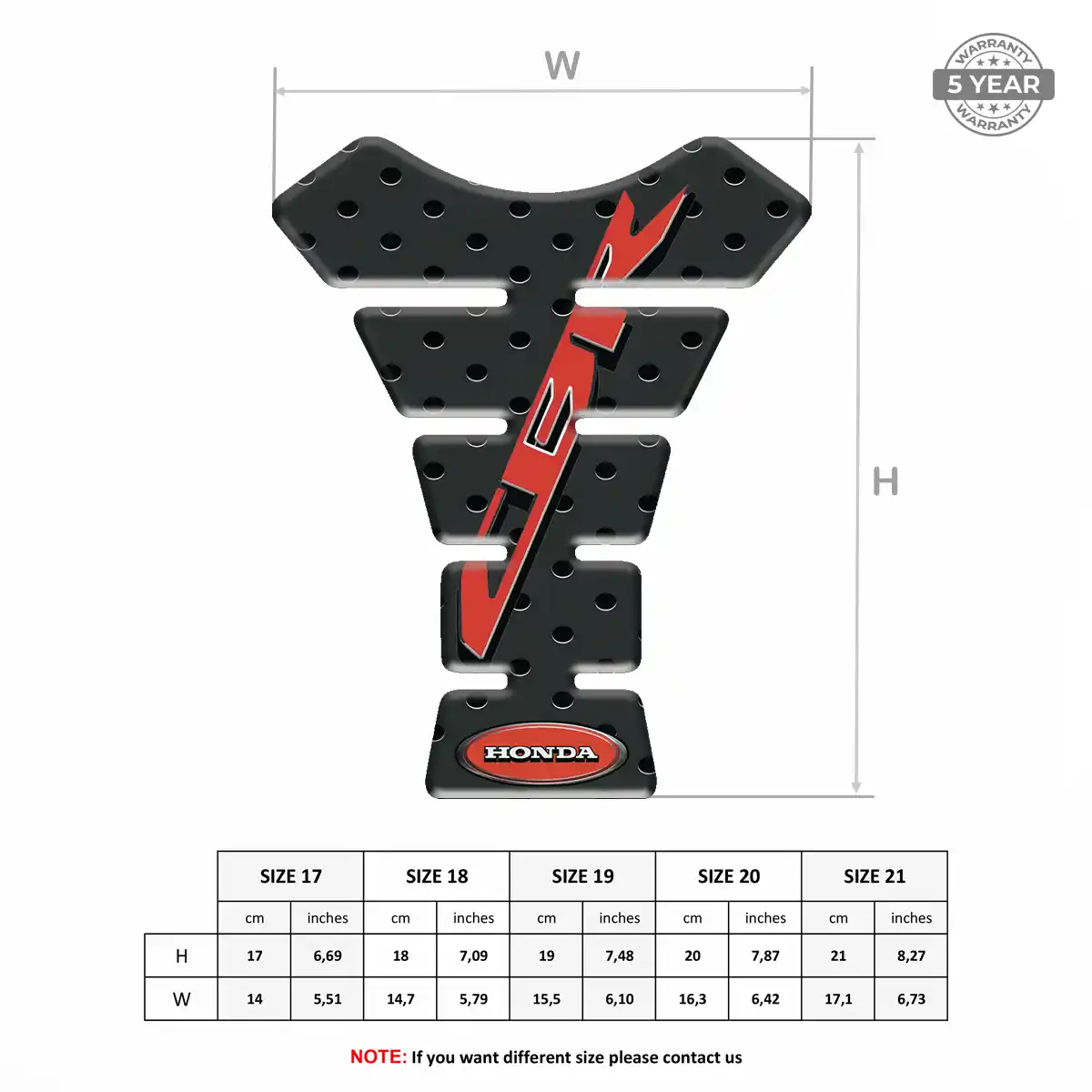Honda Tank Pad Motorbike Signature Grade