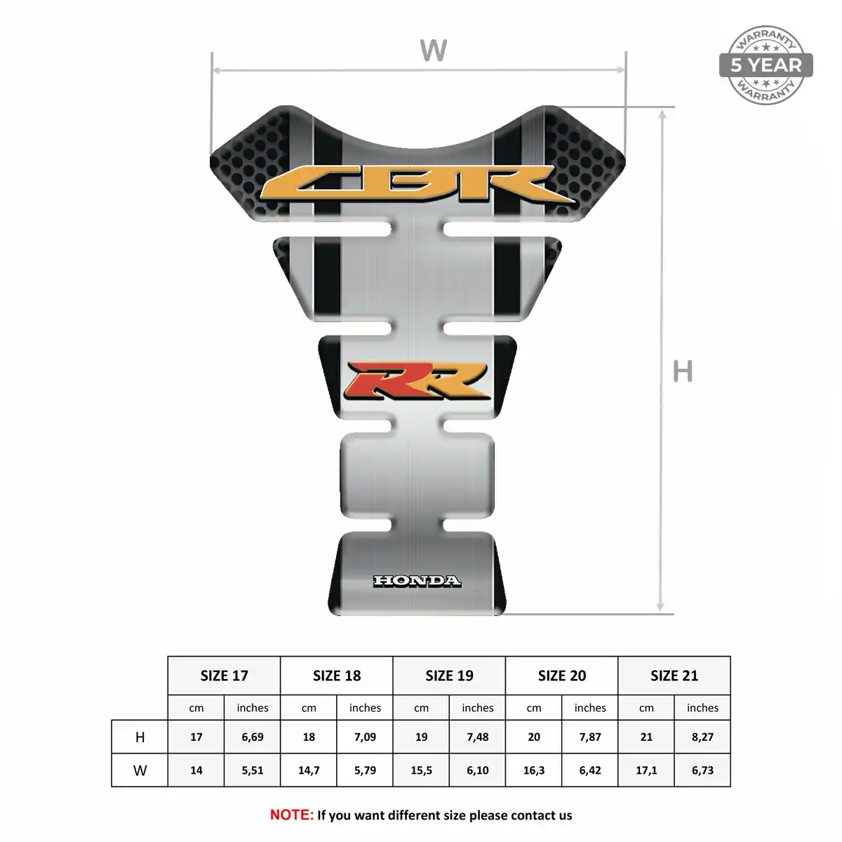 Honda Tank Pad Motorbike Sleek Style