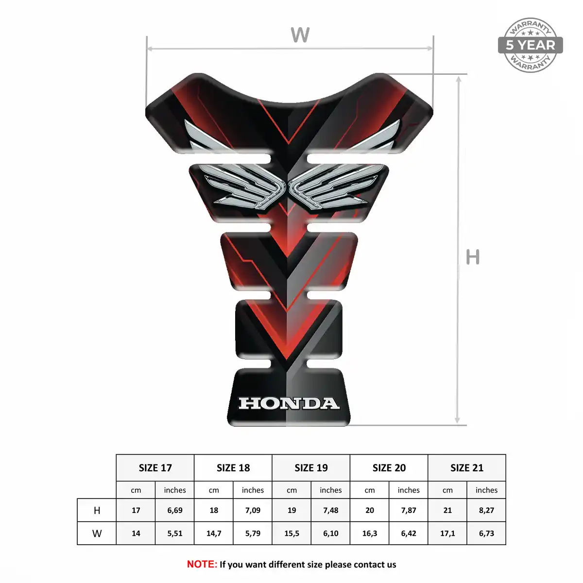 Honda Tank Pad Motorbike Superior Craft