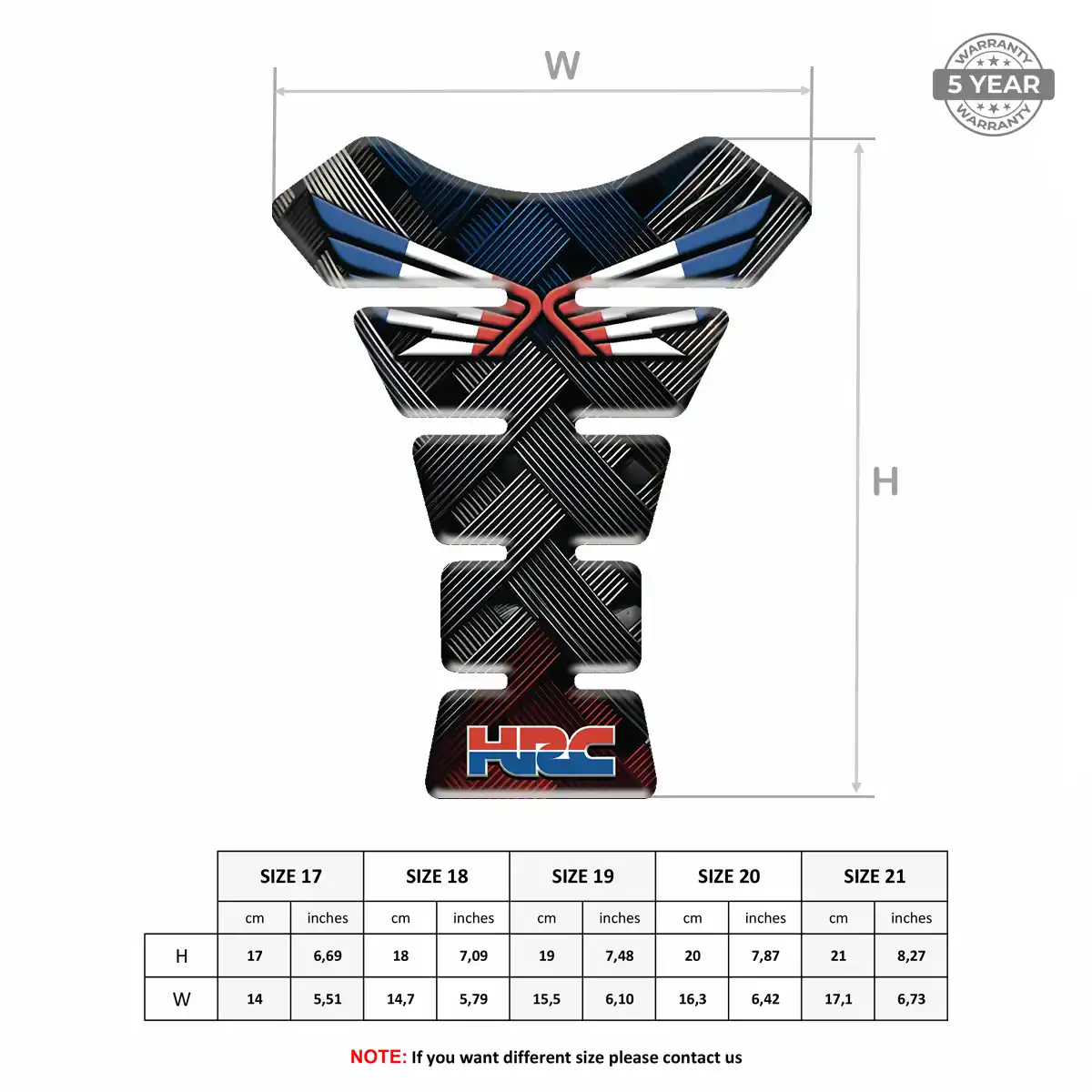 Honda Tank Pad Motorcycle Elite Finish