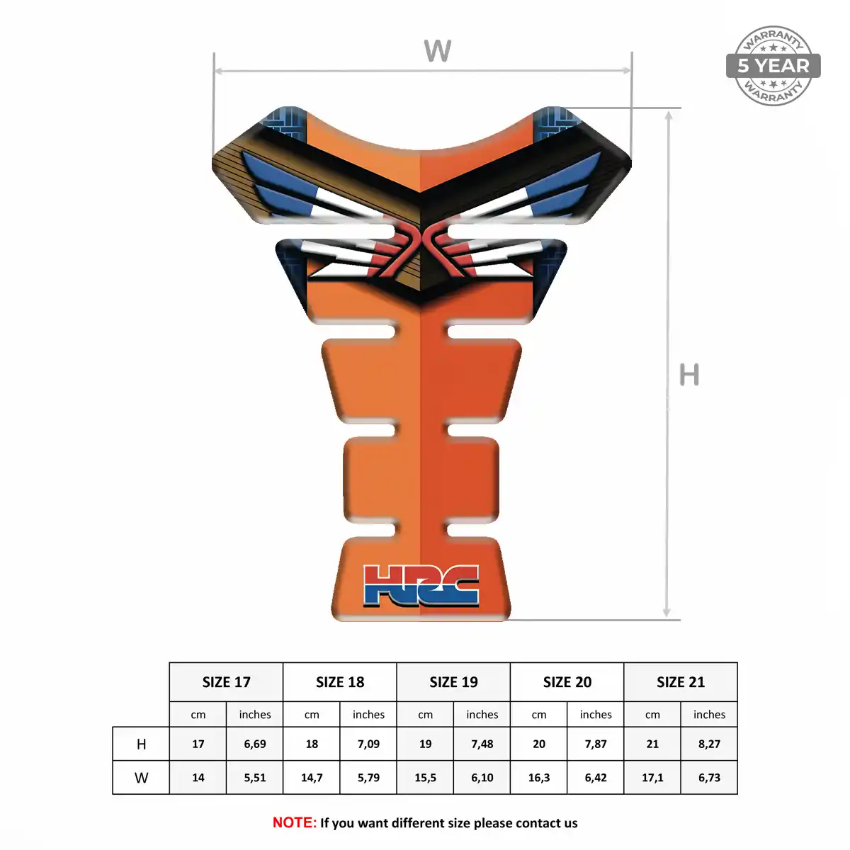 Honda Tank Pad Motorcycle Signature Grade