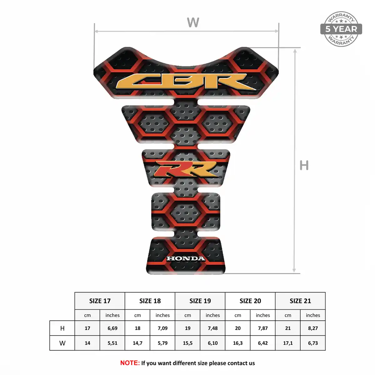 Honda Tank Pad Protector Deluxe Edition