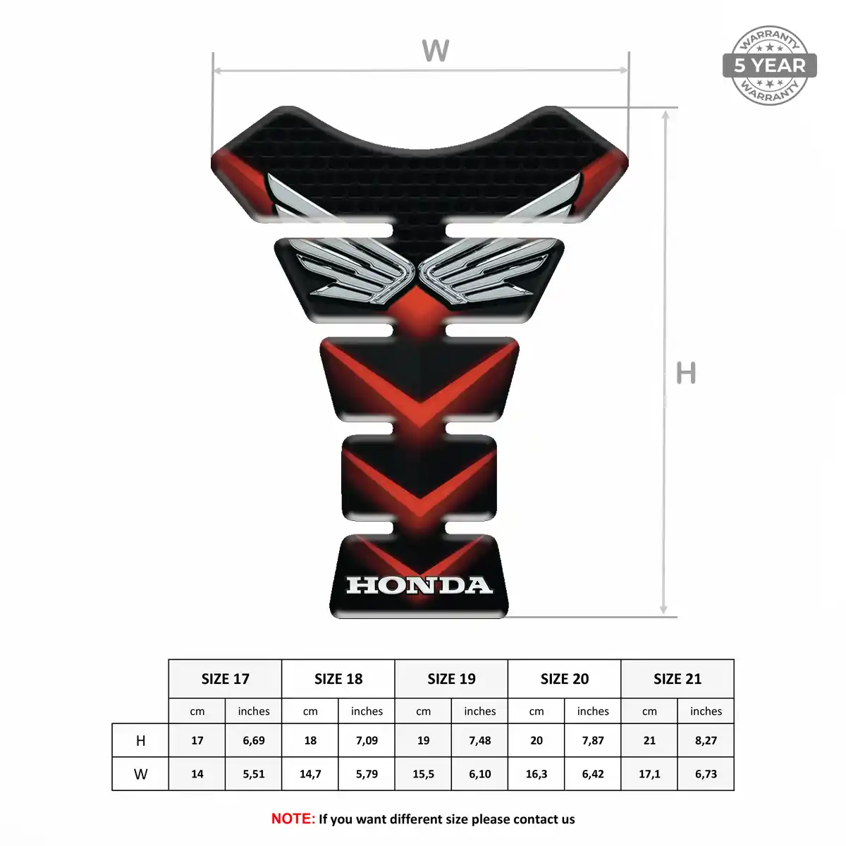 Honda Tank Pad Protector Elite Edition