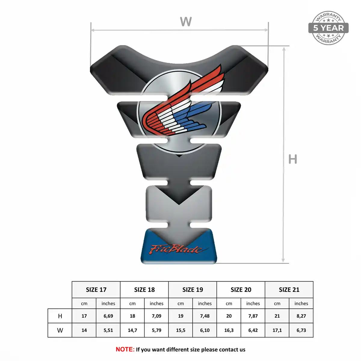 Honda Tank Pad Protector Motorbike Elite Edition