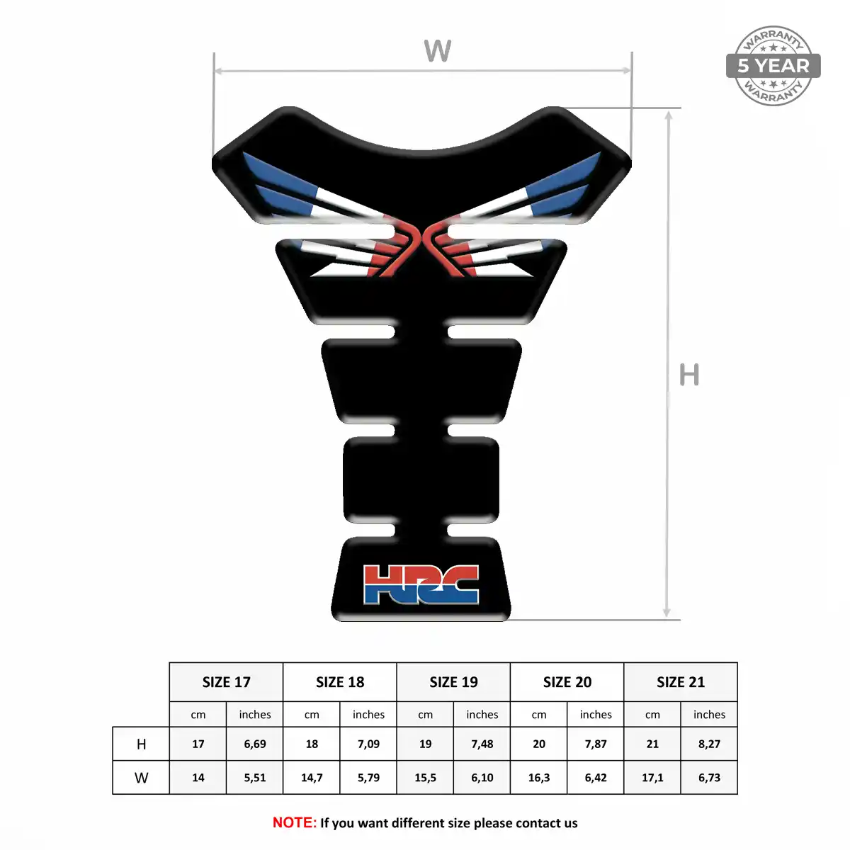 Honda Tank Pad Protector Motorbike Exclusive Series