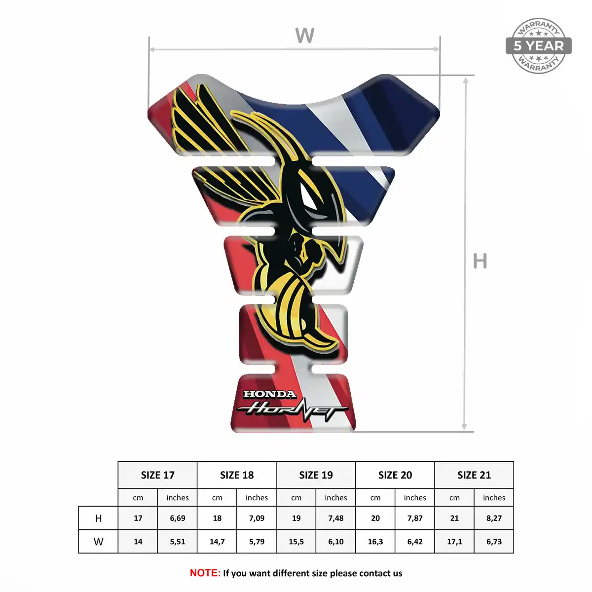 Honda Tank Pad Protector Motorbike Opulent Line