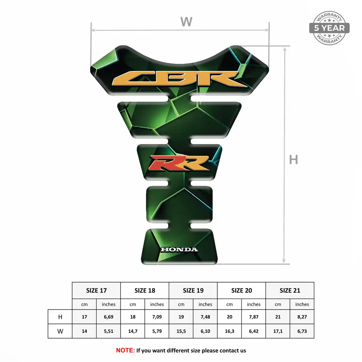 Honda Tank Pad Protector Motorbike Prestige Line