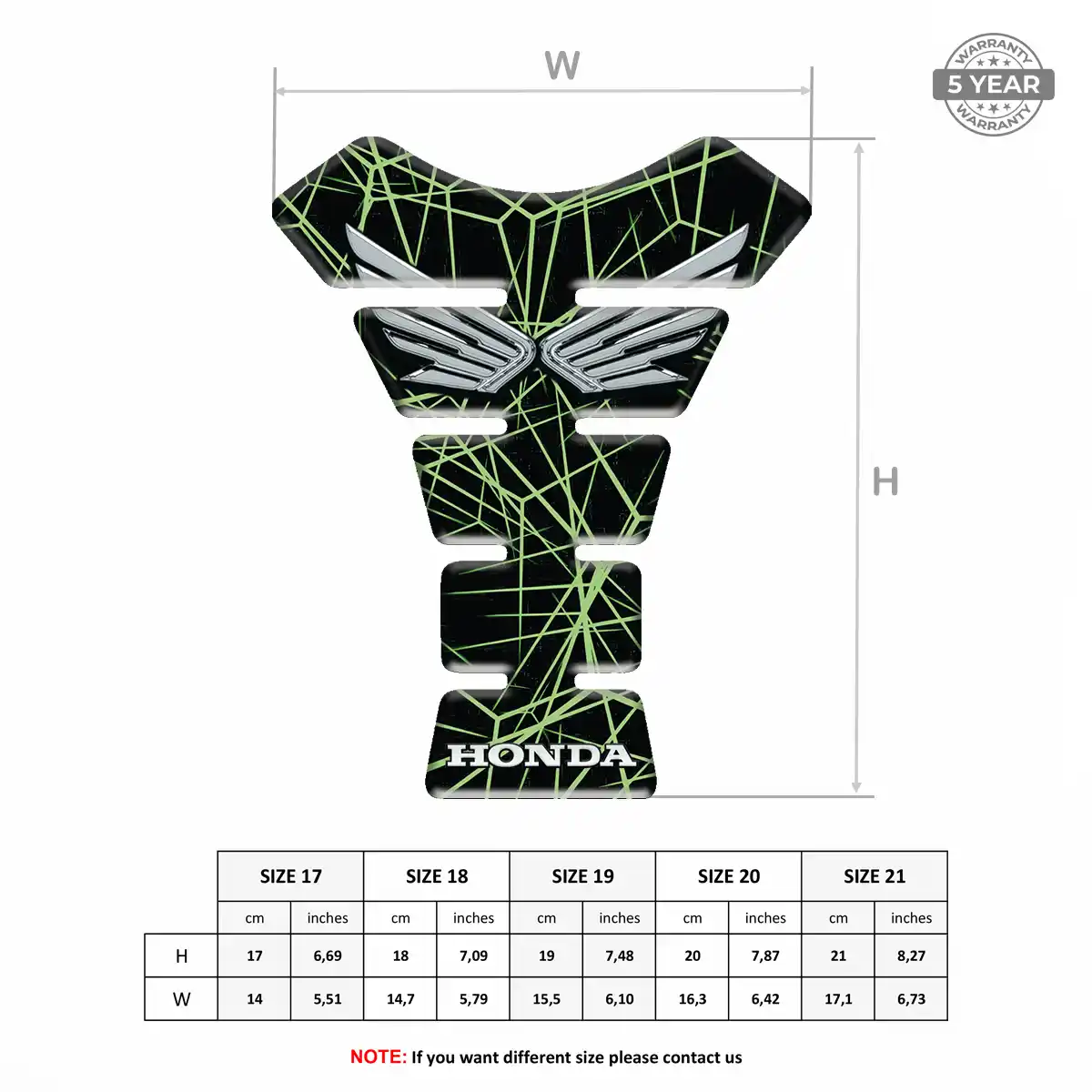 Honda Tank Pad Protector Motorbike Refined Design