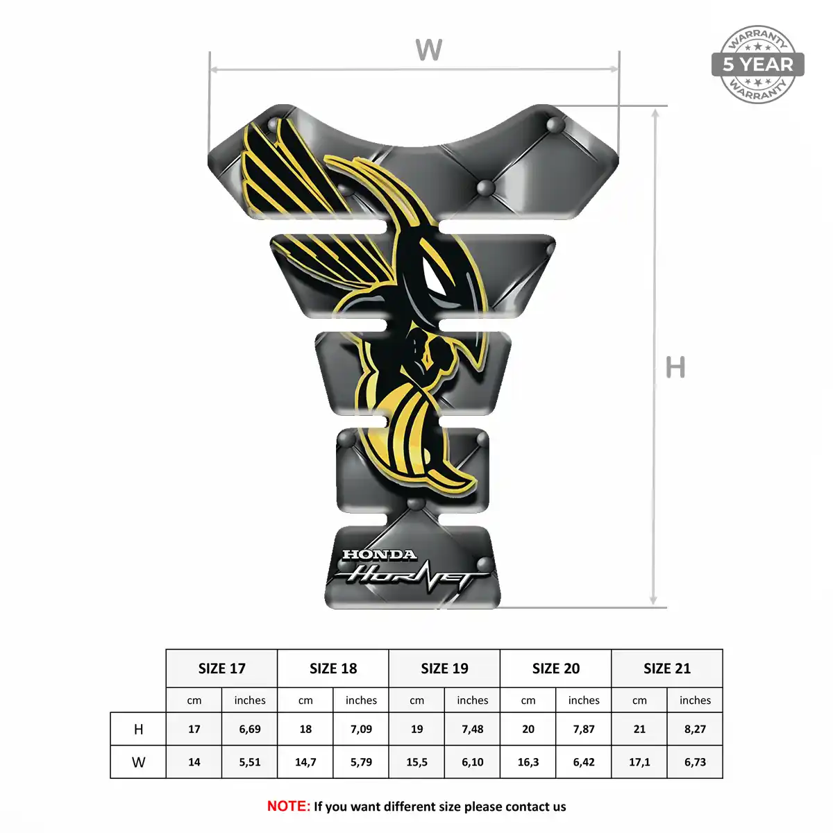 Honda Tank Pad Protector Motorbike Resin Elite