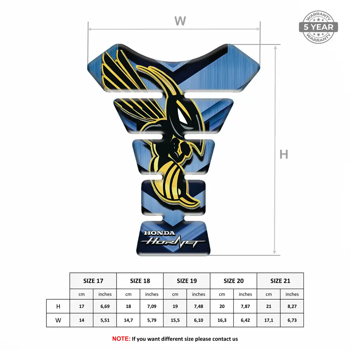 Honda Tank Pad Protector Motorcycle Opulent Line