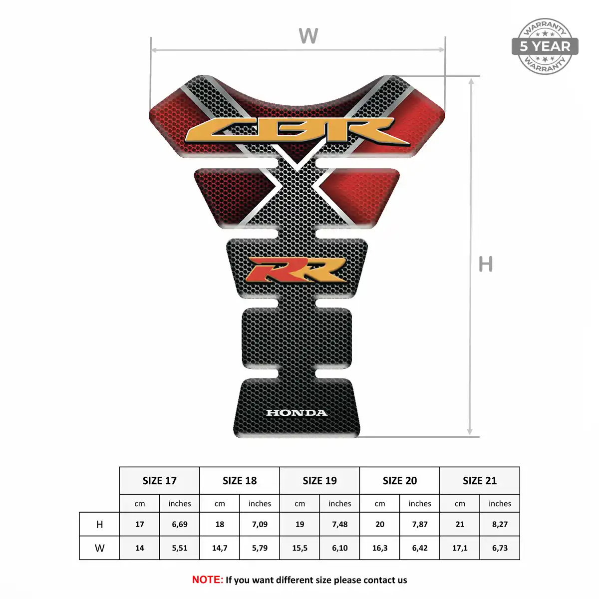Honda Tank Pad Protector Motorcycle Refined Design